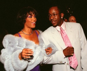 Whitney Houston con su pareja