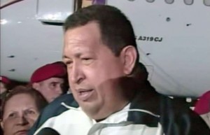 Chávez saliendo para Cuba
